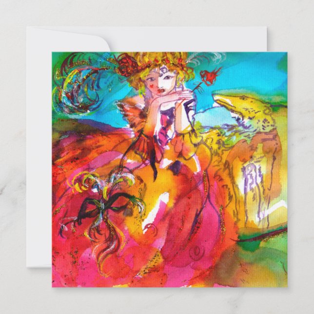 MIRANDOLINA SWEET 16 MASQUERADE BALL,yellow gold Announcement (Front)