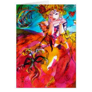 MIRANDOLINA ,Venetian Carnival Mask Cards