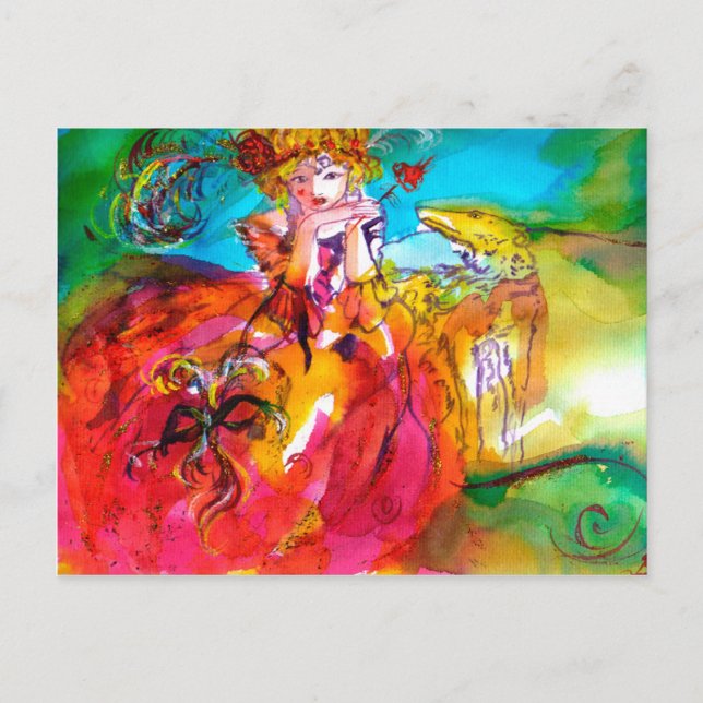 MIRANDOLINA ,Venetian Carnival Mask Postcard (Front)