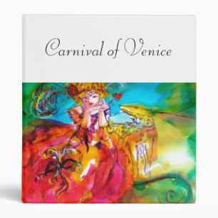 MIRANDOLINA ,Venetian Carnival Masks 3 Ring Binder