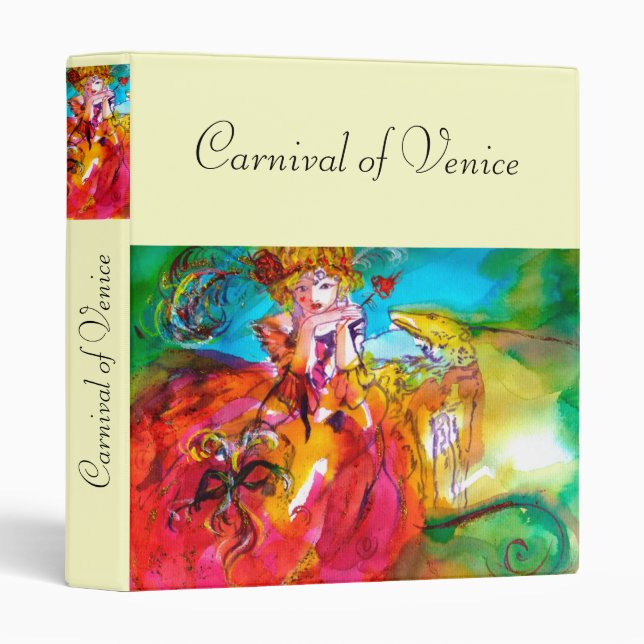 MIRANDOLINA ,Venetian Carnival Masks Binder (Front/Spine)