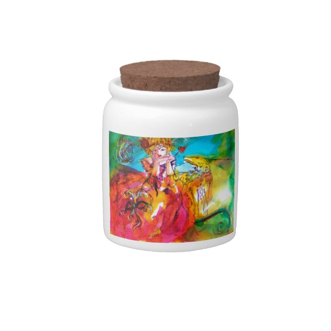 MIRANDOLINA  / Venetian Carnival Masks Candy Jar (Front)