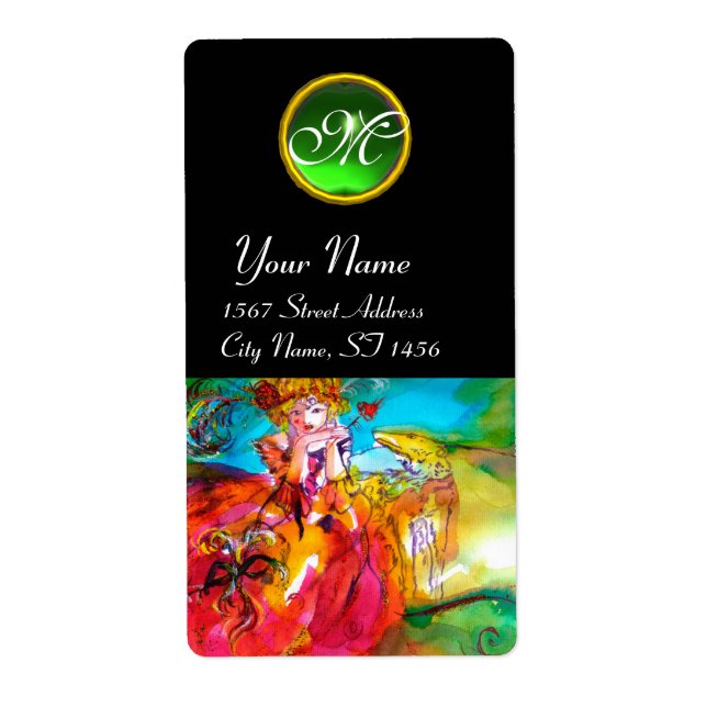 MIRANDOLINA  / Venetian Carnival Masks Label (Front)