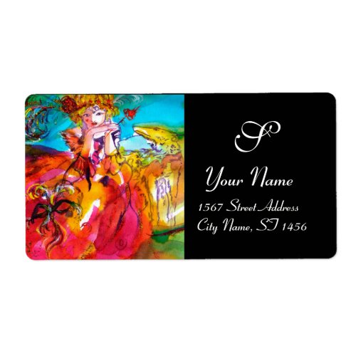 MIRANDOLINA   Venetian Carnival Masks Label