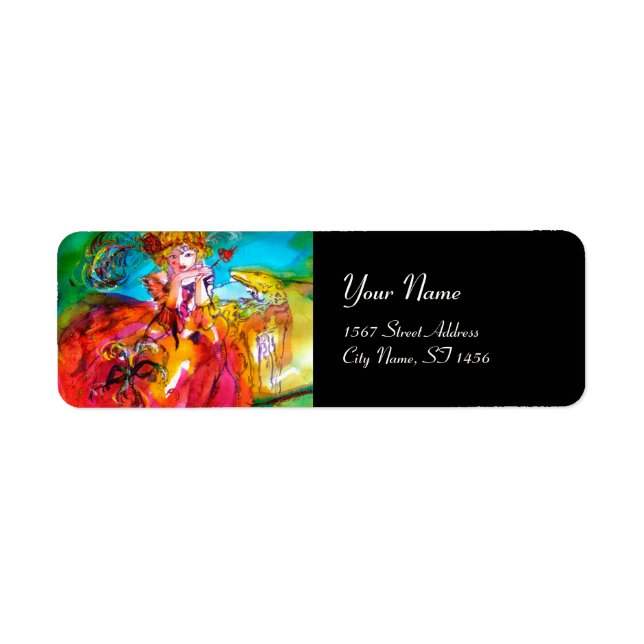 MIRANDOLINA  / Venetian Carnival Masks Label (Front)