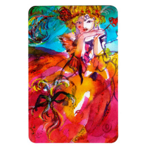 MIRANDOLINA / Venetian Carnival Masks Magnet