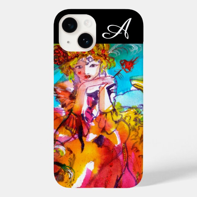 MIRANDOLINA  / Venetian Carnival Masks Monogram Case-Mate iPhone Case (Back)