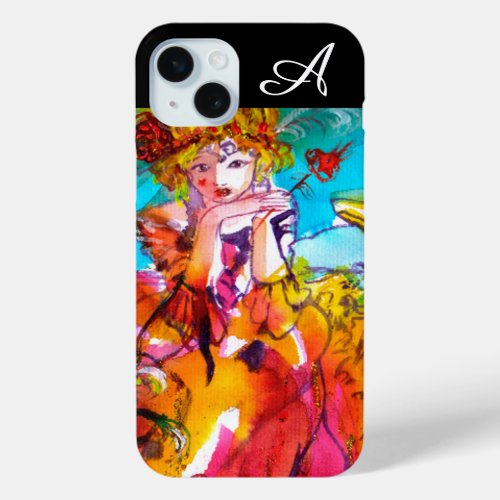 MIRANDOLINA  Venetian Carnival Masks Monogram iPhone 15 Plus Case