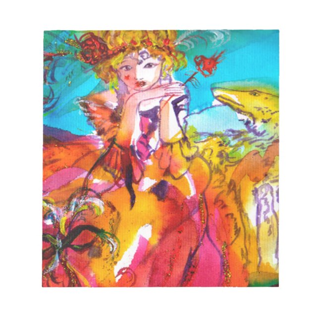 MIRANDOLINA  / Venetian Carnival Masks Notepad (Front)