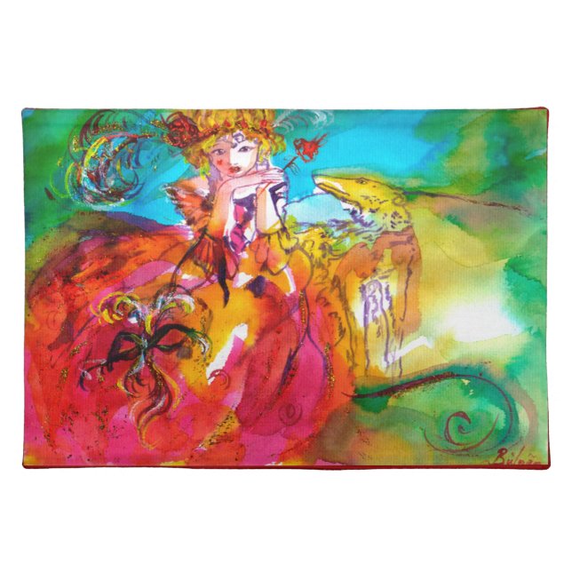 MIRANDOLINA  / Venetian Carnival Masks Placemat (Front)