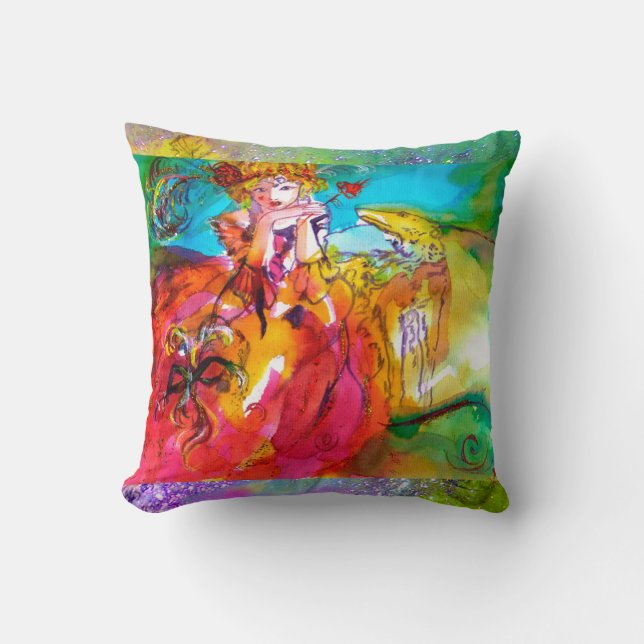 MIRANDOLINA  / Venetian Carnival Masks Throw Pillow (Front)