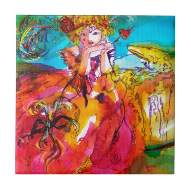 MIRANDOLINA  / Venetian Carnival Masks Tile (Front)