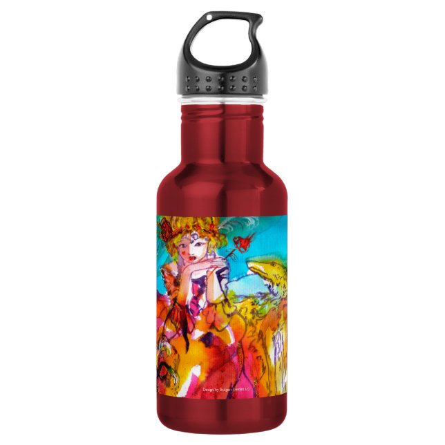 MIRANDOLINA  / Venetian Carnival Masks Water Bottle (Front)