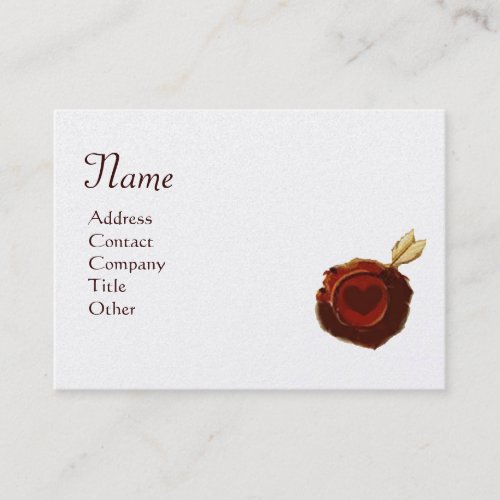 MIRANDOLINA WAX SEAL Monogram White Pearl Paper Business Card