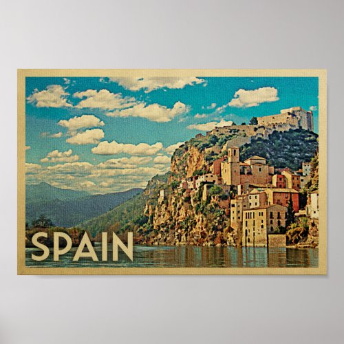 Miravet Spain Poster _ Vintage Travel Print