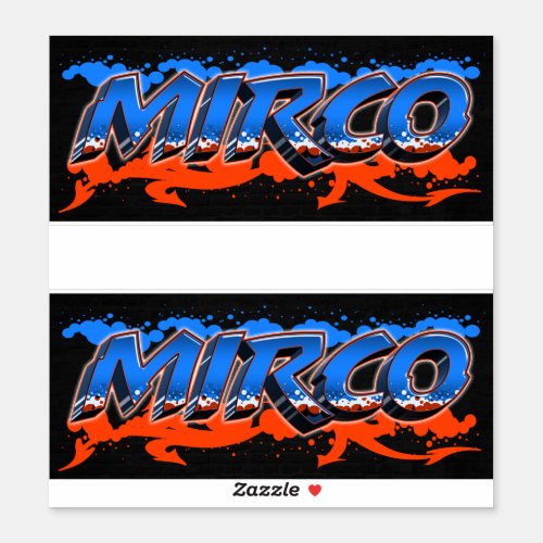 Mirco First Name Graffiti Sticker