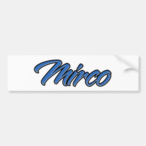 Mirco Name blue Aufkleber Sticker Autoaufkleber