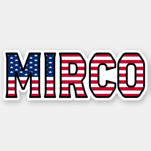 Mirco Name First Name USA Sticker Stickerset