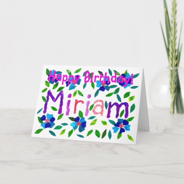 'Miriam' Birthday Card (Front)