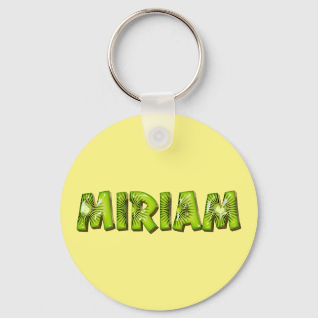 Miriam Name Kiwi Design Key Fans Keychain (Front)