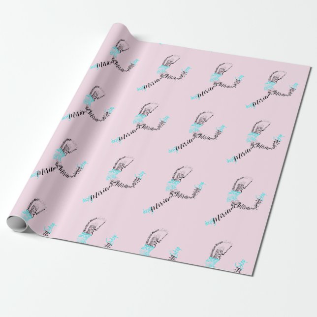 Miriam Personalized Jazz Dancer Dance Gift Wrapping Paper (Unrolled)