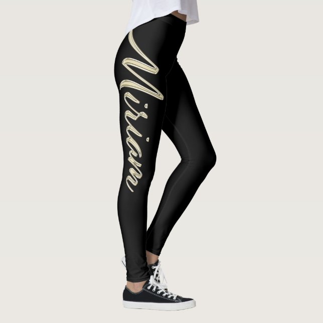 Miriam white Handwriting trousers Leggings (Right)