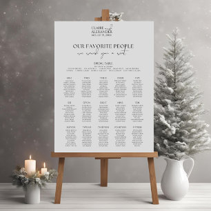 MIRRA Modern Wedding Seating Chart Foam Board