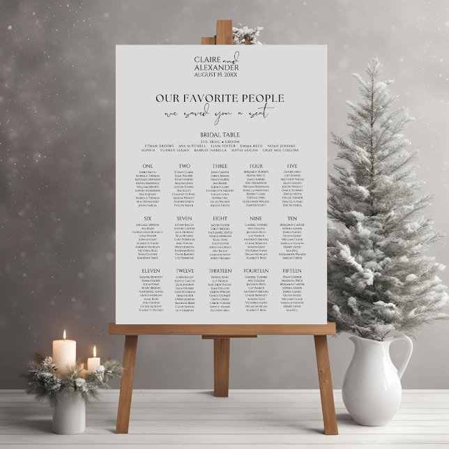 MIRRA Modern Wedding Seating Chart Foam Board (Creator Uploaded)