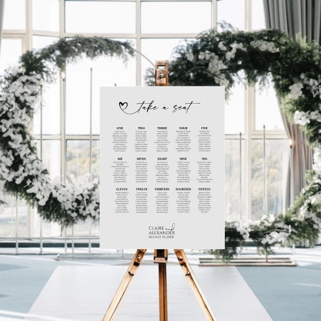 MIRRA Modern Wedding Seating Chart Foam Board (Creator Uploaded)