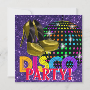 Mirror Ball Disco Dance Party Invitation