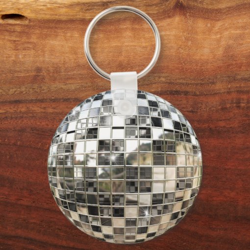 Mirror Ball Keychain Zazzle
