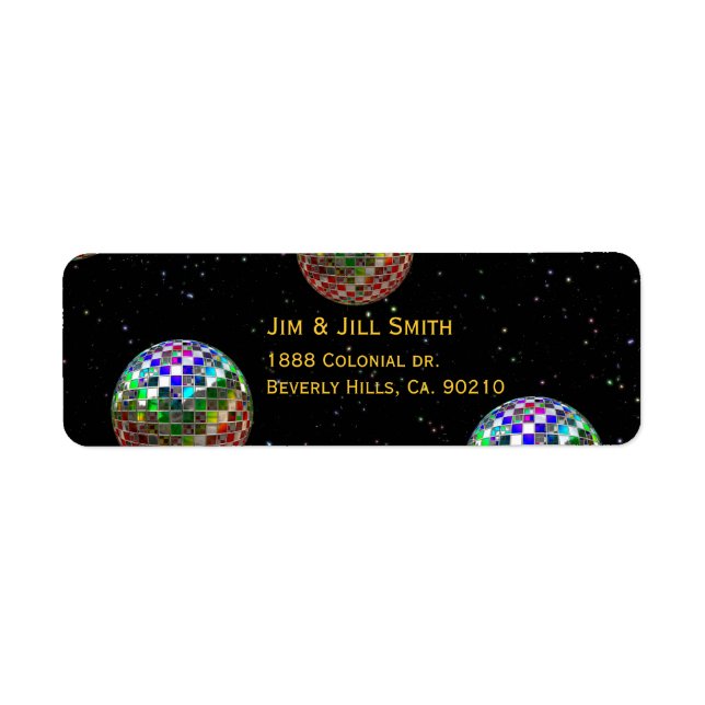 Mirror Ball Party New Year Label (Front)