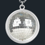 Mirror Ball Pendant Necklace<br><div class="desc">Mirror Ball Jewelry. Sterling silver mirror ball necklace and pendant makes great gifts for disco lovers, dwts fans, ballroom dancers and anyone who loves a mirror ball! You don't need a mirror ball trophy when you can wear this mirror ball necklace!</div>