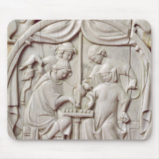 Mirror case depicting a game of chess, c.1300 mouse pad (Front)