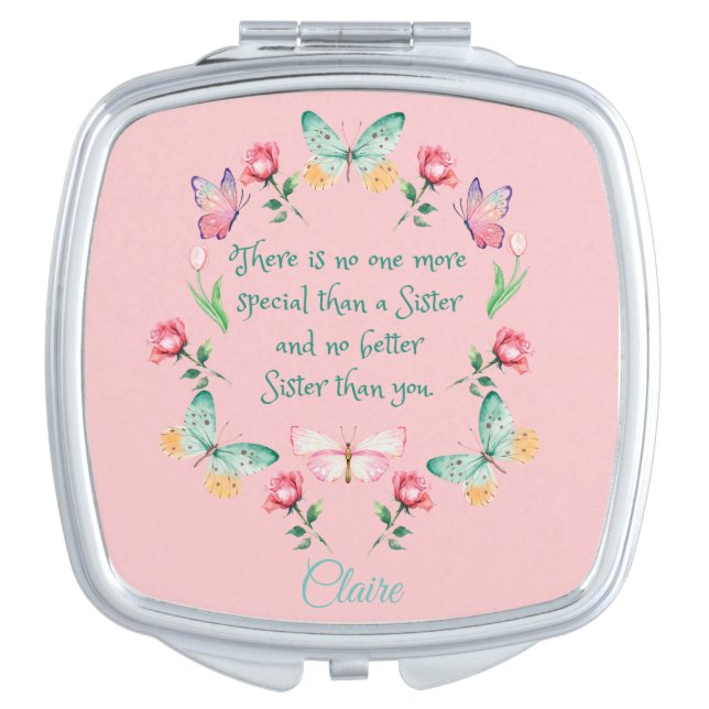 Mirror Compact - Gift For Sister (personalize) (Front)