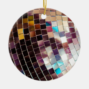 Mirror Disco Ball Ceramic Ornament