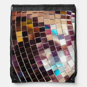 Mirror Disco Ball Drawstring Bag