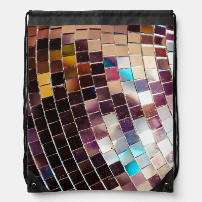 Mirror Disco Ball Drawstring Bag (Front)