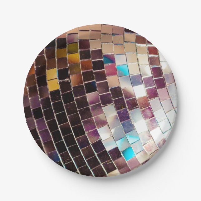 Mirror Disco Ball Paper Plates (Front)