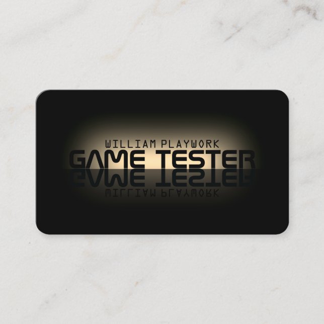 Mirror effect modern futuristic  business card (Front)