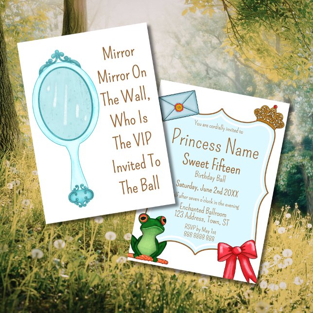 Mirror Fairytale Sweet 15th Birthday Invite (Creator Uploaded)