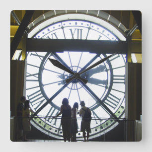 Mirror Image Museé d'Orsay Interior Square Wall Clock