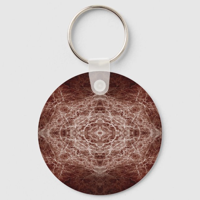Mirror image tree pattern keychain (Front)