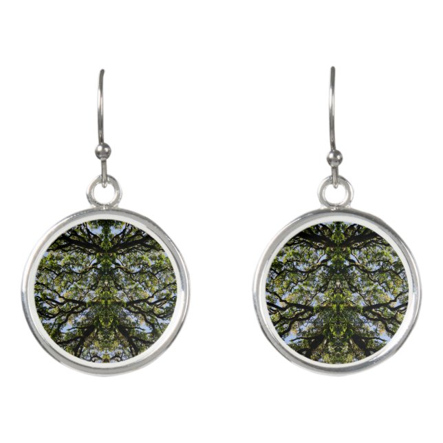 Mirror image trees earrings (Front)