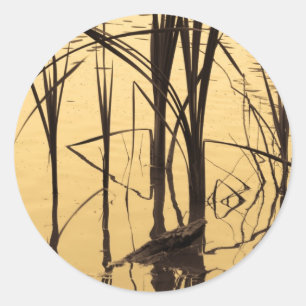 mirror is a liar classic round sticker