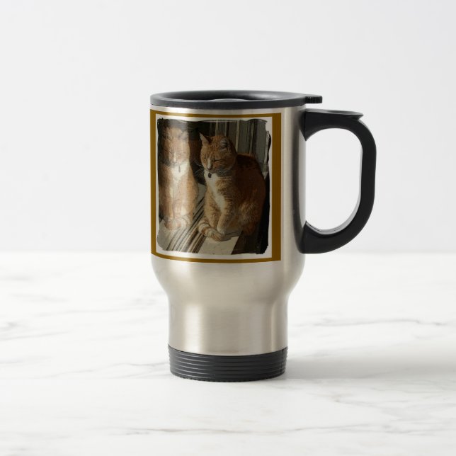 Mirror Kitty Travel Mug (Right)