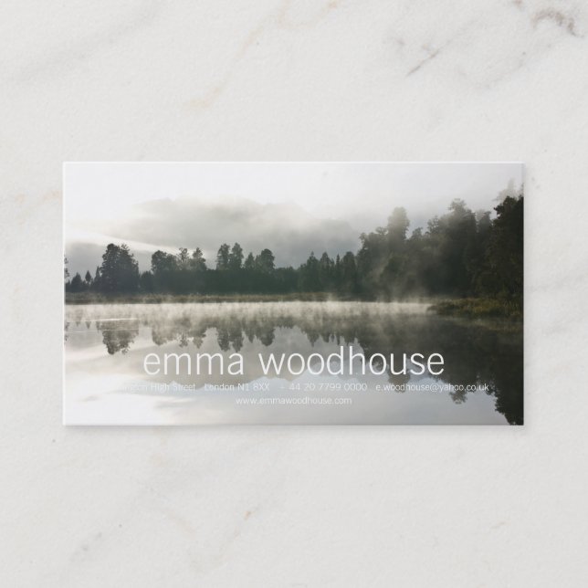 Mirror Lake, Early Morning Business Card (Front)