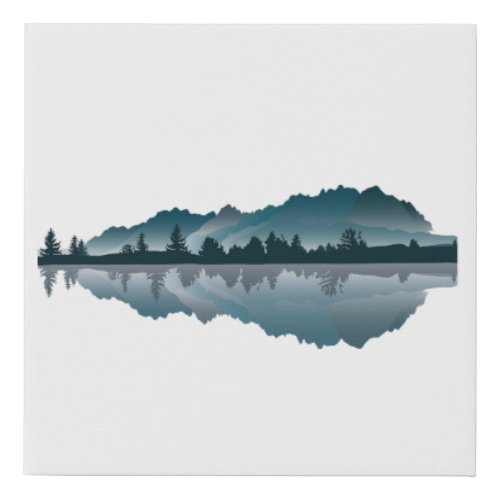Mirror Lake  Faux Wrapped Canvas Print