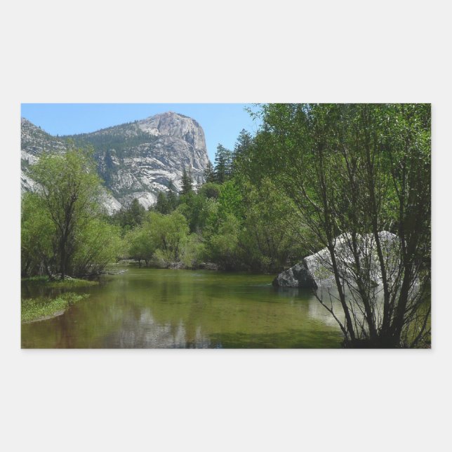 Mirror Lake I in Yosemite National Park Rectangular Sticker (Front)