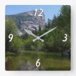 Mirror Lake I in Yosemite National Park Square Wall Clock